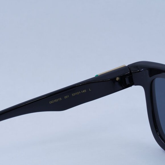 🕶️ New Gucci GG1621S 001 Sunglasses - Shiny Black Frame, Gradient Grey Lenses - Picture 7 of 11